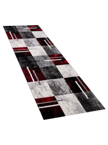 KADIMA DESIGN Teppich Kurzflor Karo Wohnzimmer in Grau