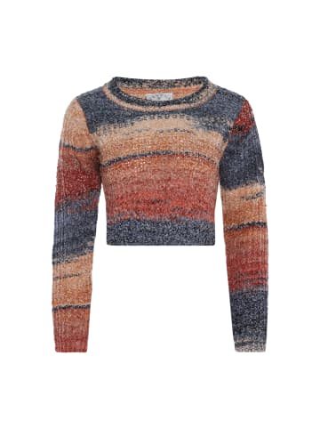 Tanuna Damen Sweater in BRAUN BLAU MEHRFARBIG
