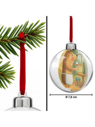 Mr. & Mrs. Panda christbaumkugel Igel Wein Design ohne Spruch in Weiß