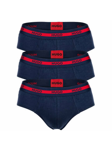 HUGO Slip 3er Pack in Blau