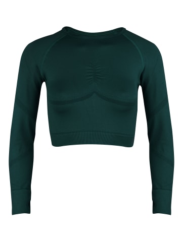 BeShaped Langarmshirt Power Up! in Dark green