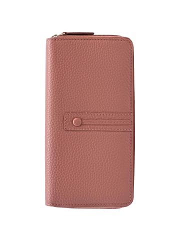 Florence Geldbörse Leder rosa antik Damen ca. 19cm ca. 10cm