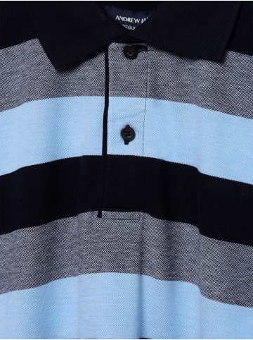 Andrew James Poloshirt in hellblau schwarz - 0003