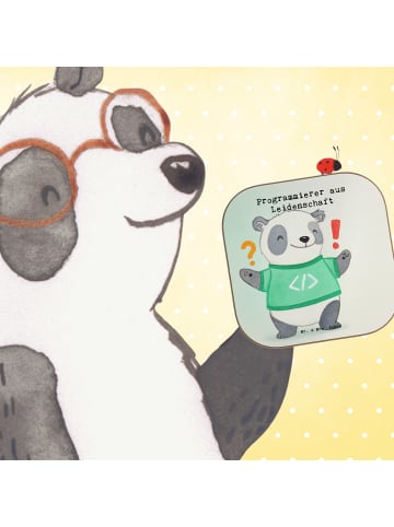 Mr. & Mrs. Panda Untersetzer Glas Programmierer Leidenschaft Des... in Weiß