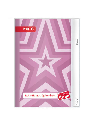 Hausaufgabenheft Unicolor für clevere Faule, Pink Star in Rosa