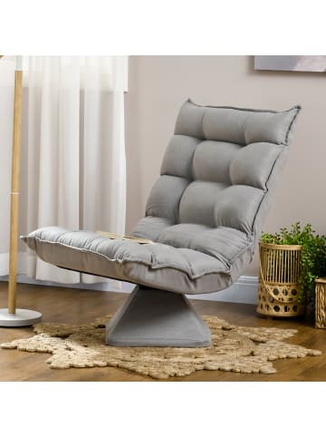 HOMCOM Bodenstuhl-62L x 70B x 95H cm-Hellgrau