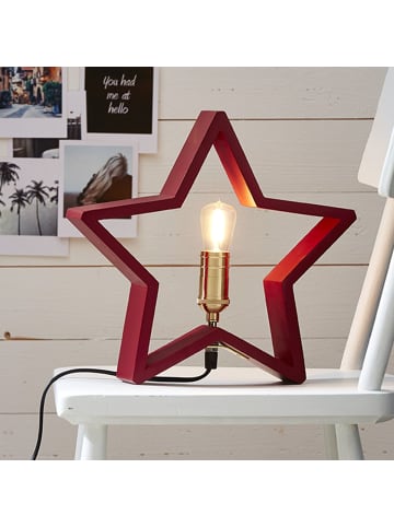 STAR Trading Tischleuchte Stern ,Lysekil', rot, 29cm