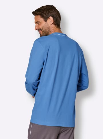 WITT WEIDEN Schlafanzug-Shirt in mittelblau