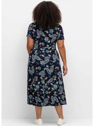 sheego by Joe Browns Jerseykleid in dunkelblau-gemustert