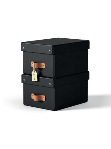 Leitz Archivbox Puro Klein mit Deckel schwarz 2 Stück
