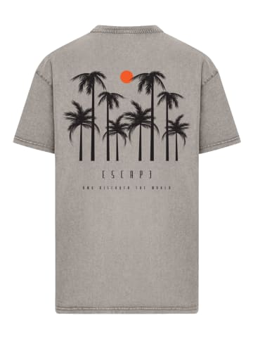 F4NT4STIC Oversize T-Shirt Oversize Escape Discover the World Palm Trees in Asphalt