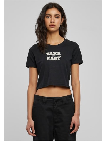 Days Beyond Top "Take It Daisy Cropped Tee" in Schwarz