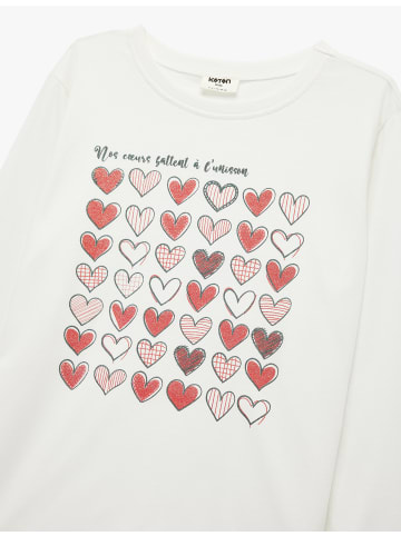 KOTON TSHIRT LS in Ekru