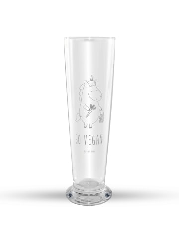 Mr. & Mrs. Panda Weizenglas Einhorn Vegan mit Spruch in Transparent