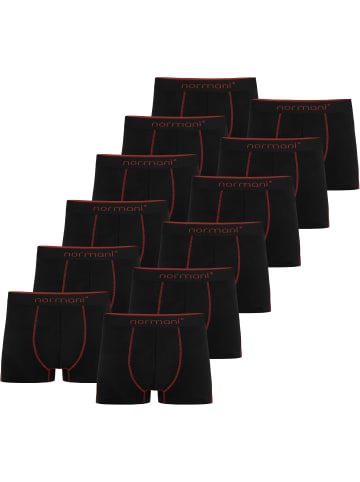 normani normani 12 x Herren Baumwoll-Boxershorts in Rot