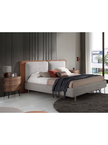 Angel Cerdá Bett 7123 in Braun / Grau / Stahl – (B)228 x (H)221 x (T)103 cm