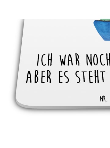 Mr. & Mrs. Panda Untersetzer für Gläser Kaktus Hut mit Spruch in Weiß