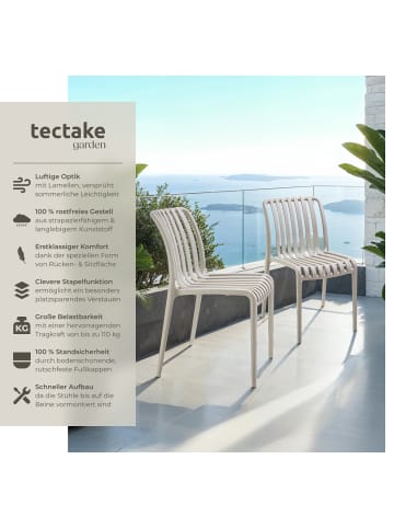 tectake Balkonstuhl, stapelbar, 47 x 58 x 80,5 cm, Belastbarkeit 110 kg