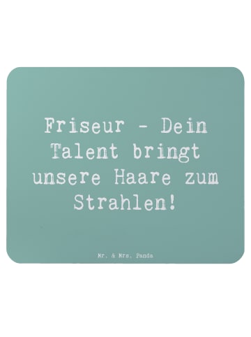 Mr. & Mrs. Panda Mouse Pad Spruch Friseur Talent mit Spruch in Meeresbrise