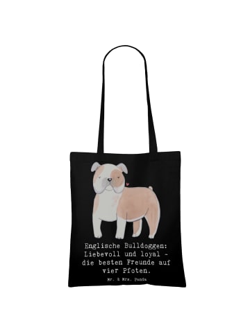 Mr. & Mrs. Panda Laptoptasche Englische Bulldogge Freunde mit Sp... in Schwarz