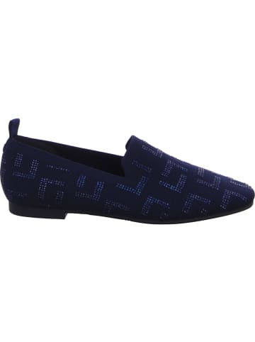 La Strada Slipper in dk. blue knitted/stones