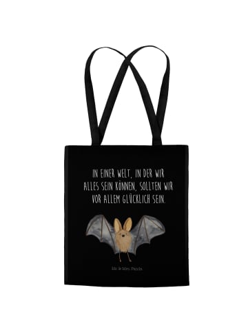 Mr. & Mrs. Panda Stoffbeutel Fledermaus Flügel mit Spruch in Schwarz