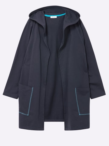 sheego Sweatshirtjacke in tiefblau