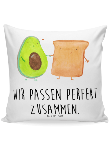 Mr. & Mrs. Panda Kissen für Couch Avocado Toast mit Spruch in Weiß
