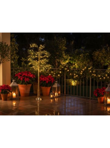 Beliani LED Deko PALJAVESI in Gold/Grün - (W) 75 x (H) 175 x (L) 24 cm