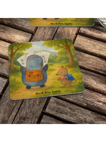 Mr. & Mrs. Panda Tischuntersetzer Pinguin & Maus Wanderer Design... in Weiß