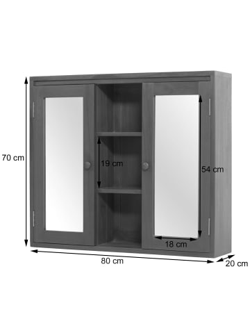 MCW Teak-Spiegelschrank M85