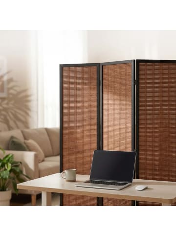 relaxdays Paravent in Braun - (B)120 x (H)170 cm
