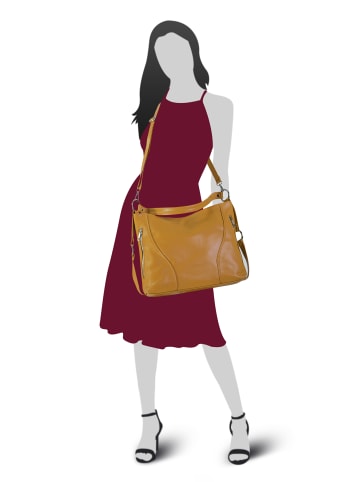 Samantha Look Handtasche echt Leder in gelb