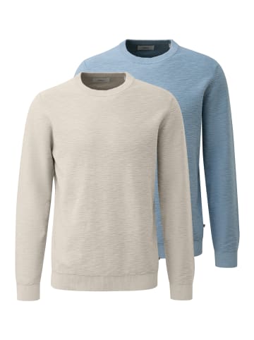 S. Oliver Pullover Basic in Blau / beige