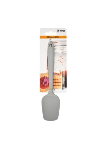 COFI 1453 Teigschaber aus Silikon, für Backen, Rühren & Ausschaben - 20 cm mit A in Grau