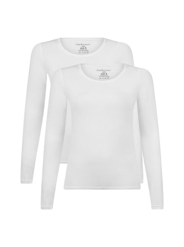 Bamboo Basics Longsleeve 2er Pack in Weiß