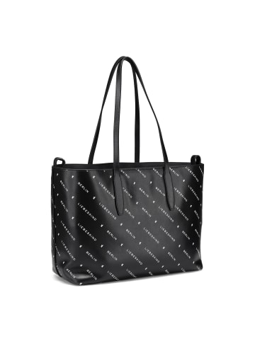 LIEBESKIND BERLIN Monogram Schultertasche Leder 47 cm in black