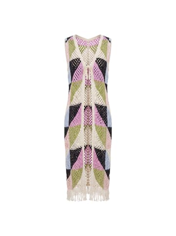 ebeeza Women Vest in Cream Multicolor