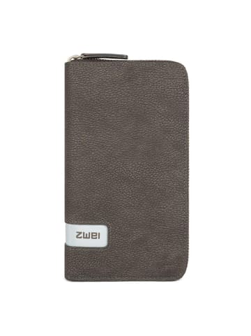 Zwei Mademoiselle Geldbörse 20 cm in nubuk stone