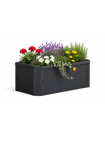 VCM Metall Pflanzkasten Blumentopf 39x18 Balora S in Schwarz