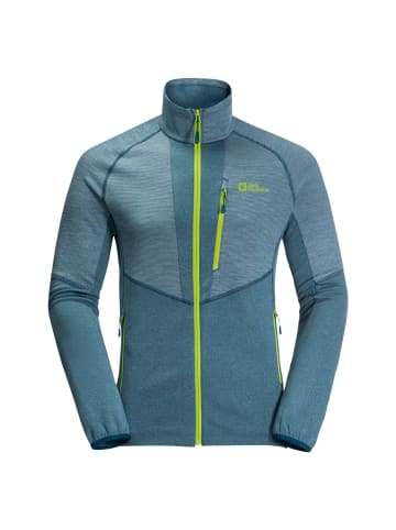 Jack Wolfskin Midlayer/Funktions-Unterjacke BLATTSTEIG FZ M in Blau