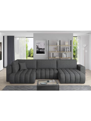 MF Design Bonita Recamiere Rechts in Asphalt -  (L) 175 x (B) 350 x (H) 92 cm