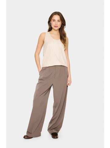 SAINT TROPEZ Ärmellose Bluse EvySZ Lockere Passform in Winter White