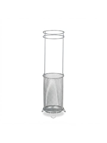 relaxdays Regenschirmständer in Silber - (H)52,5 x Ø 16 cm
