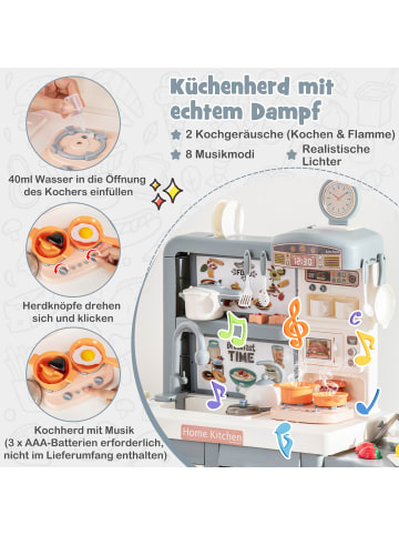 COSTWAY Spielküche ab 3 Jahren in Grau