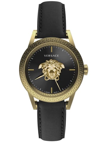 Versace Schweizer Uhr Palazzo Empire in Gold in schwarz