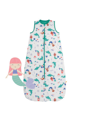 Schlummersack Babyschlafsack, 1.0 TOG in Weiß-Türkis
