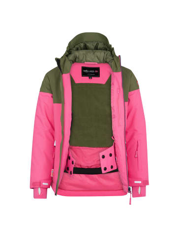 Trollkids Winterjacke "Hallingdal" in Dunkle Olive/Hellmagenta/Marine