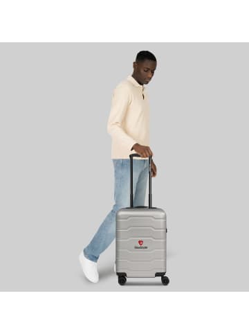 Tonino Lamborghini Bologna 4 Rollen Kabinentrolley S 53 cm in silver