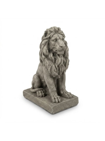 relaxdays Löwen Figur in Grau - (B)17 x (H)38 x (T)27 cm